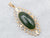 Yellow Gold Jade Pendant with Scrolling Frame
