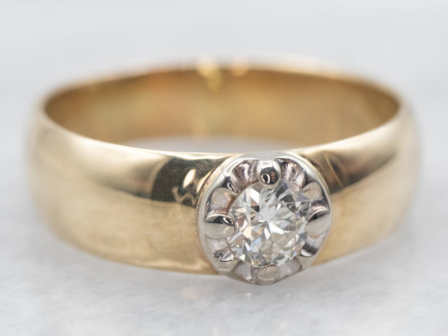 Vintage Old Mine Cut Diamond Engagement Ring