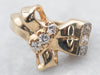 Vintage Gold Diamond Bow Ring