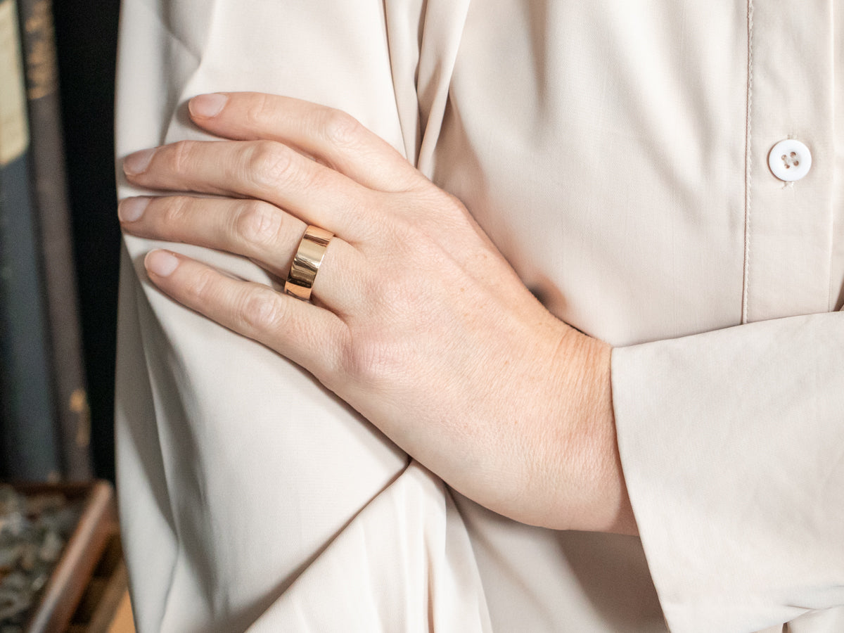 Anillo Masónico de Rito Escocés de Grado 14 de Oro Rosa con Lema Latino