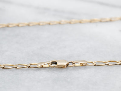 Long Oval Link Curb Chain with Lobster Clasp