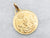 Religious Madonna and Child Gold Medallion