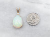 Bold Ethiopian Opal Pendant with Diamond Accent