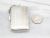 Antique Sterling Silver and Gold Overlay Makeup Compact with Mirror