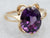 Yellow Gold Oval Cut Amethyst Solitaire Ring