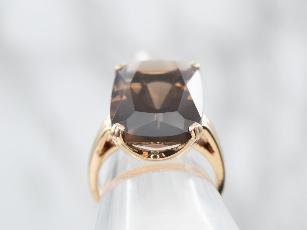 Vintage Smoky Quartz Cocktail Ring