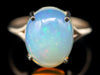 Yellow Gold Oval Cut Opal Solitaire Ring