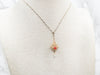 Antique Carnelian and Mississippi Pearl Lavalier Pendant