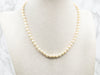 Saltwater Pearl Necklace with Gold Asian Character Clasp