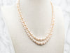 Graduated Saltwater Pearl Double Strand Necklace