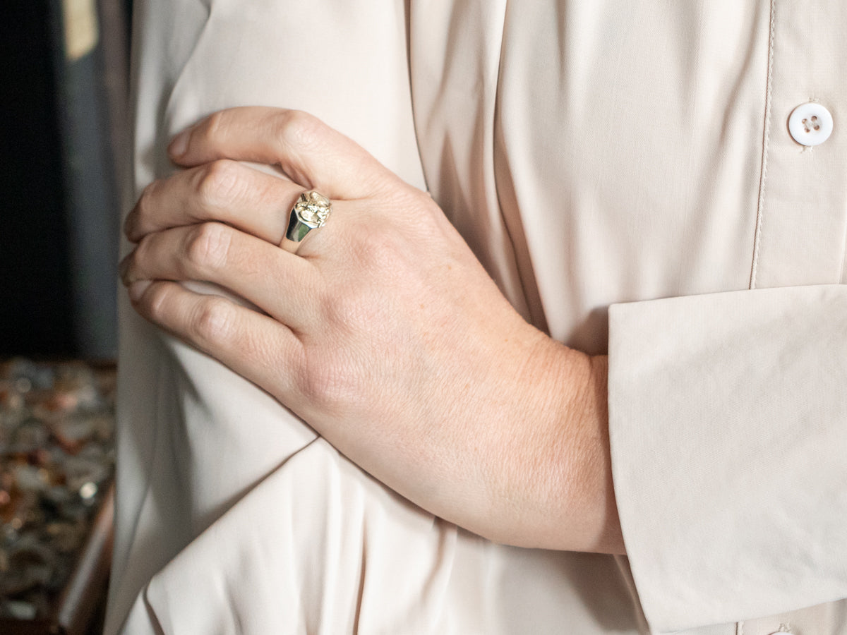 Anillo Masónico Esmaltado De Metal Mixto