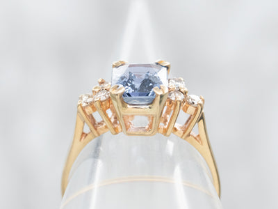 Sapphire Engagement Ring with Diamond Accents