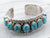 Sterling Silver Navajo Turquoise Cuff Bracelet by Artist Ted Joe