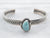 Sterling Silver Turquoise Cuff Bracelet with Twist Detail