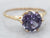 Antique Synthetic Alexandrite Solitaire Ring