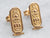 18-Karat Gold Hieroglyphic Stud Earrings