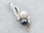 White Gold Saltwater Pearl and Hematite Pendant with Diamond Accents