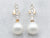 Yellow Gold Saltwater Pearl and Diamond Stud Earrings