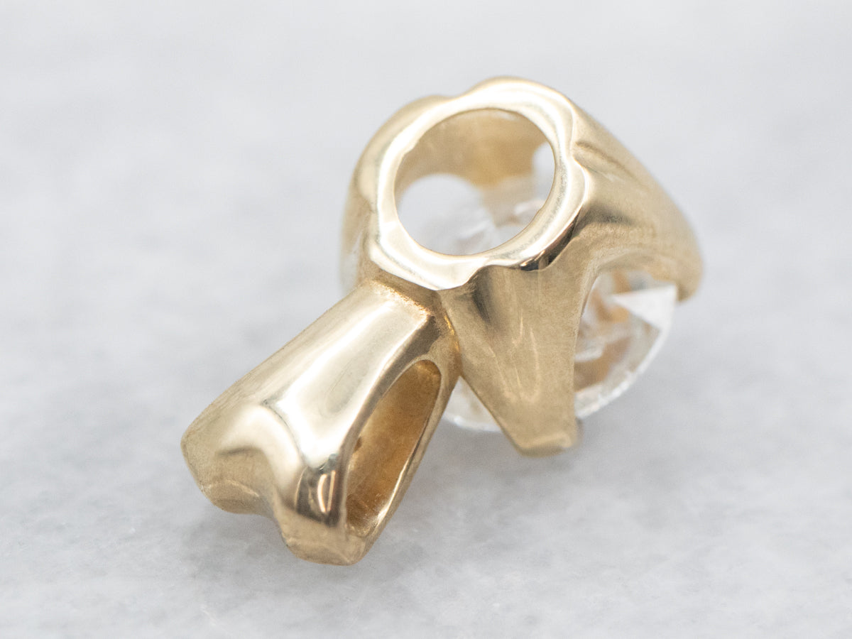 Yellow Gold Diamond Solitaire Pendant