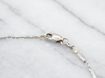 Faceted Bar Link Chain Bracelet with Lobster Clasp