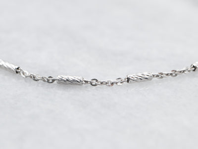 Faceted Bar Link Chain Bracelet with Lobster Clasp