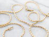 Long Gold Woven Chain with Lobster Clasp