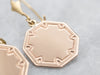 Rose and Yellow Gold Octagonal Cufflink Conversion Drop Earrings