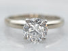 White Gold and Platinum The Leo GSI Certified Diamond Engagement Ring with Diamond Accent on Inside of Band
