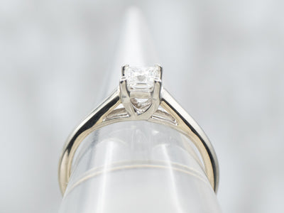 Modern Princess Cut Diamond Solitaire Engagement Ring