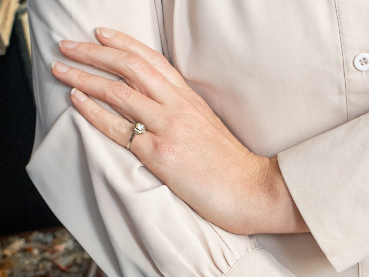 White Gold Diamond Solitaire Engagement Ring