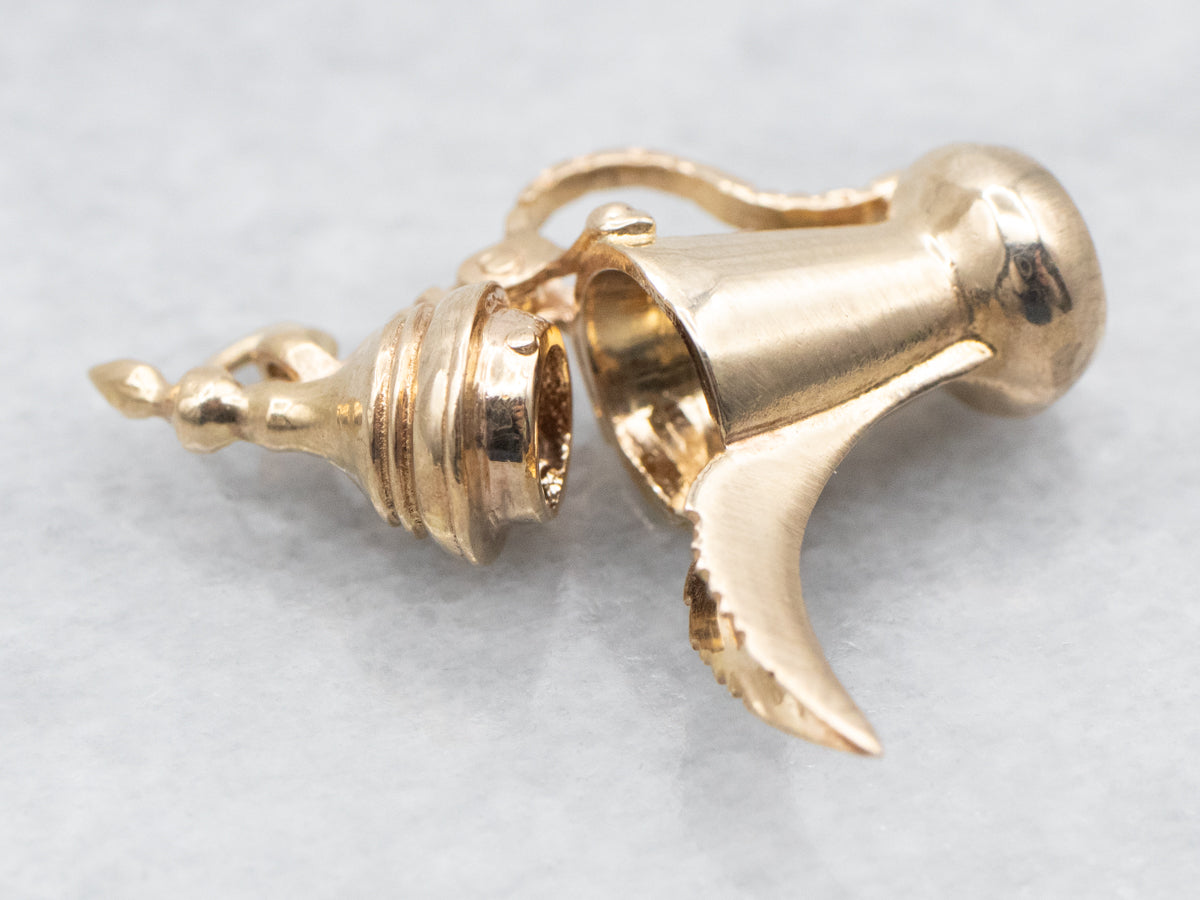 Vintage Gold Pitcher Charm