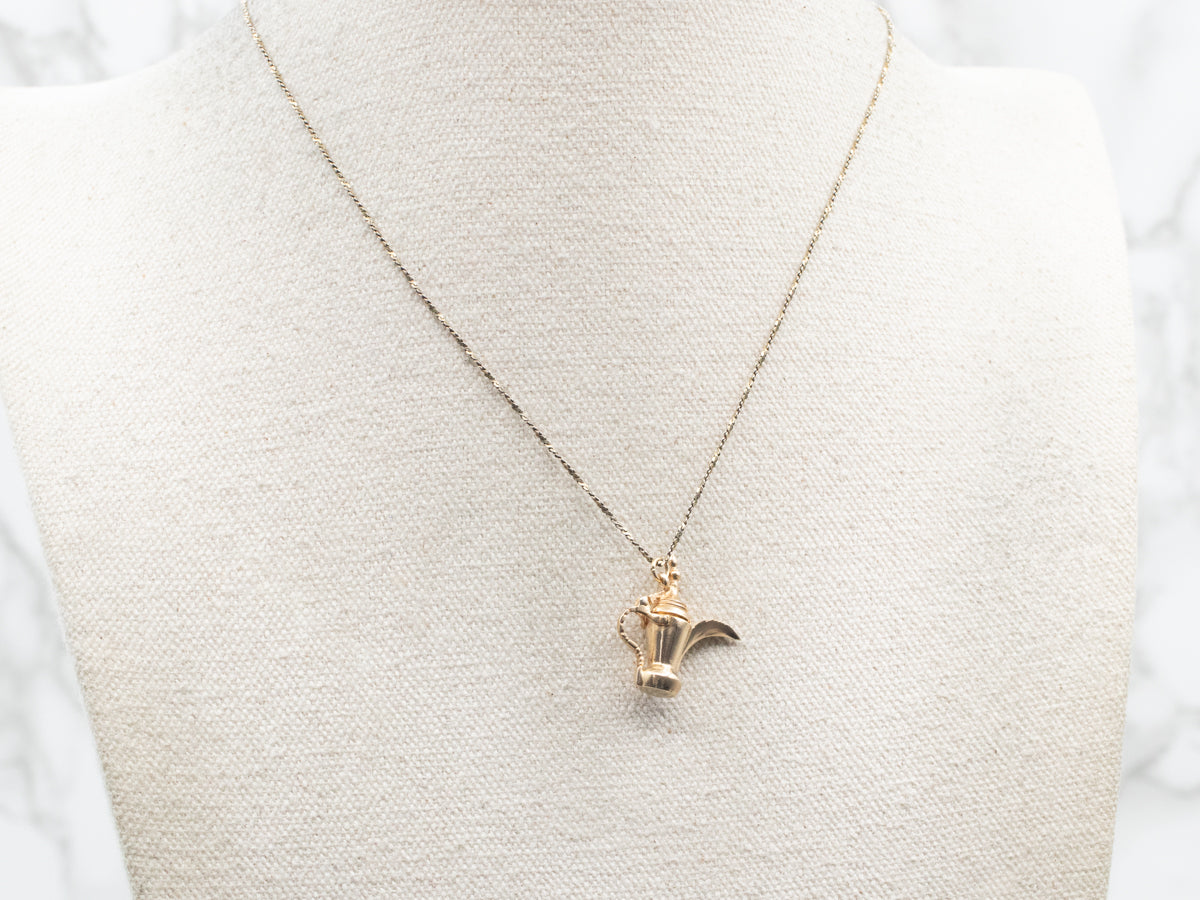 Vintage Gold Pitcher Charm