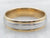 Men's Mixed Metal Wedding Band with Lined Edge