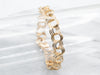 Yellow Gold Triple Hoop Link Bracelet with Box Clasp