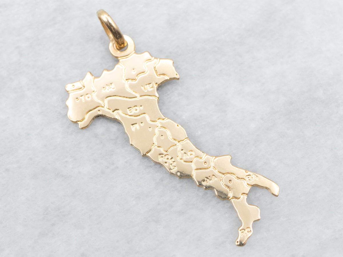 Yellow Gold Italy Charm