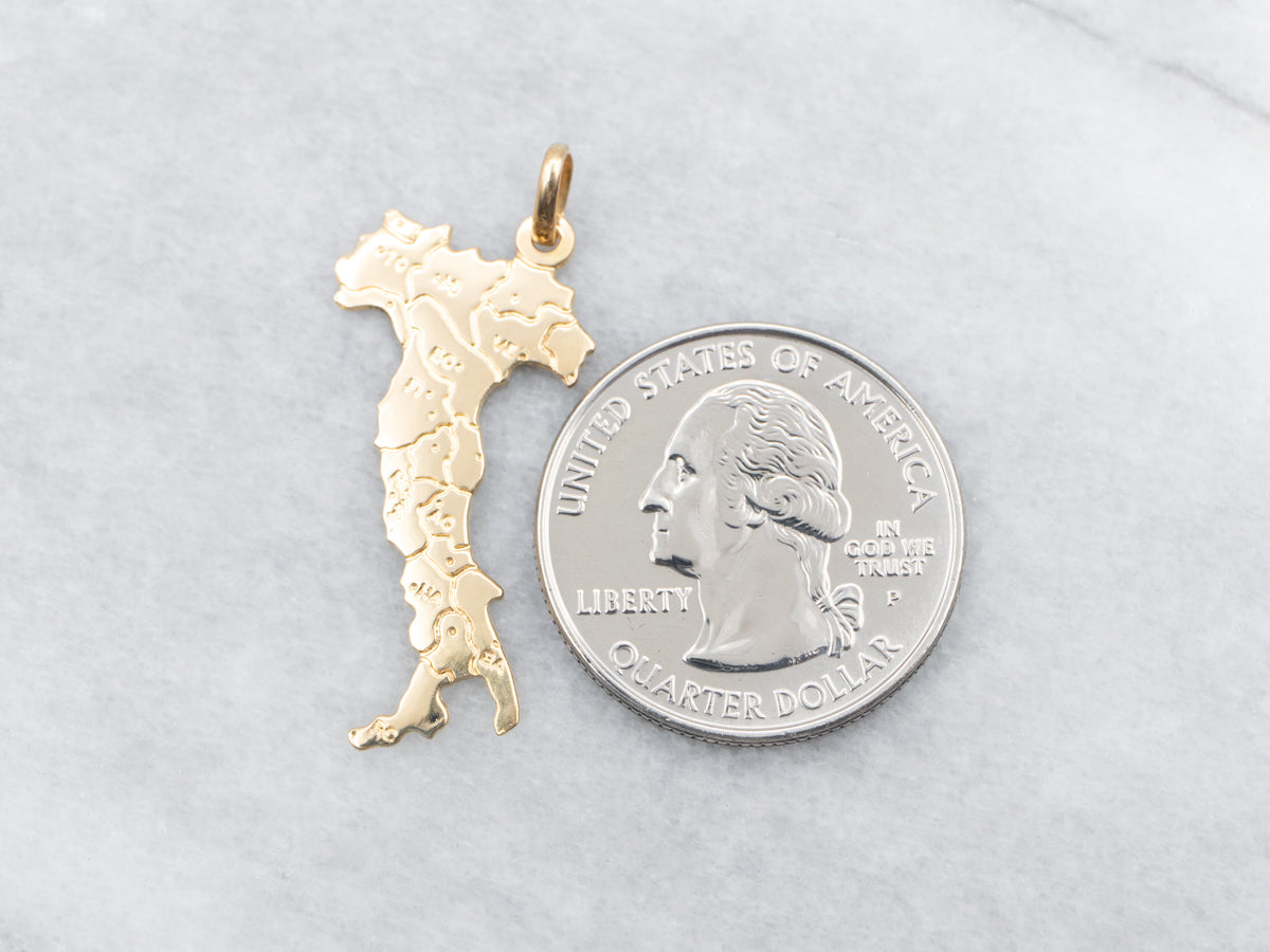 Yellow Gold Italy Charm
