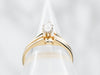 Two Tone Marquise Cut Diamond Engagement Ring with Yellow Gold Enhancer Wedding Band Set