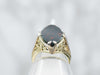 Two Tone Marquise Cut Bloodstone Solitaire Ring