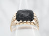 Yellow Gold Black Onyx Intaglio Ring
