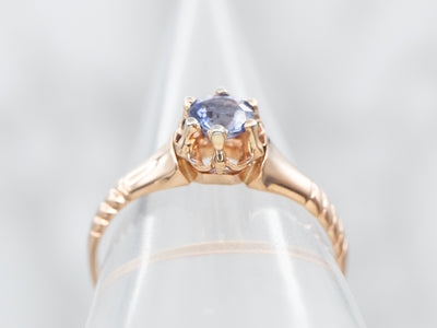 Rose Gold Sapphire Solitaire Engagement Ring