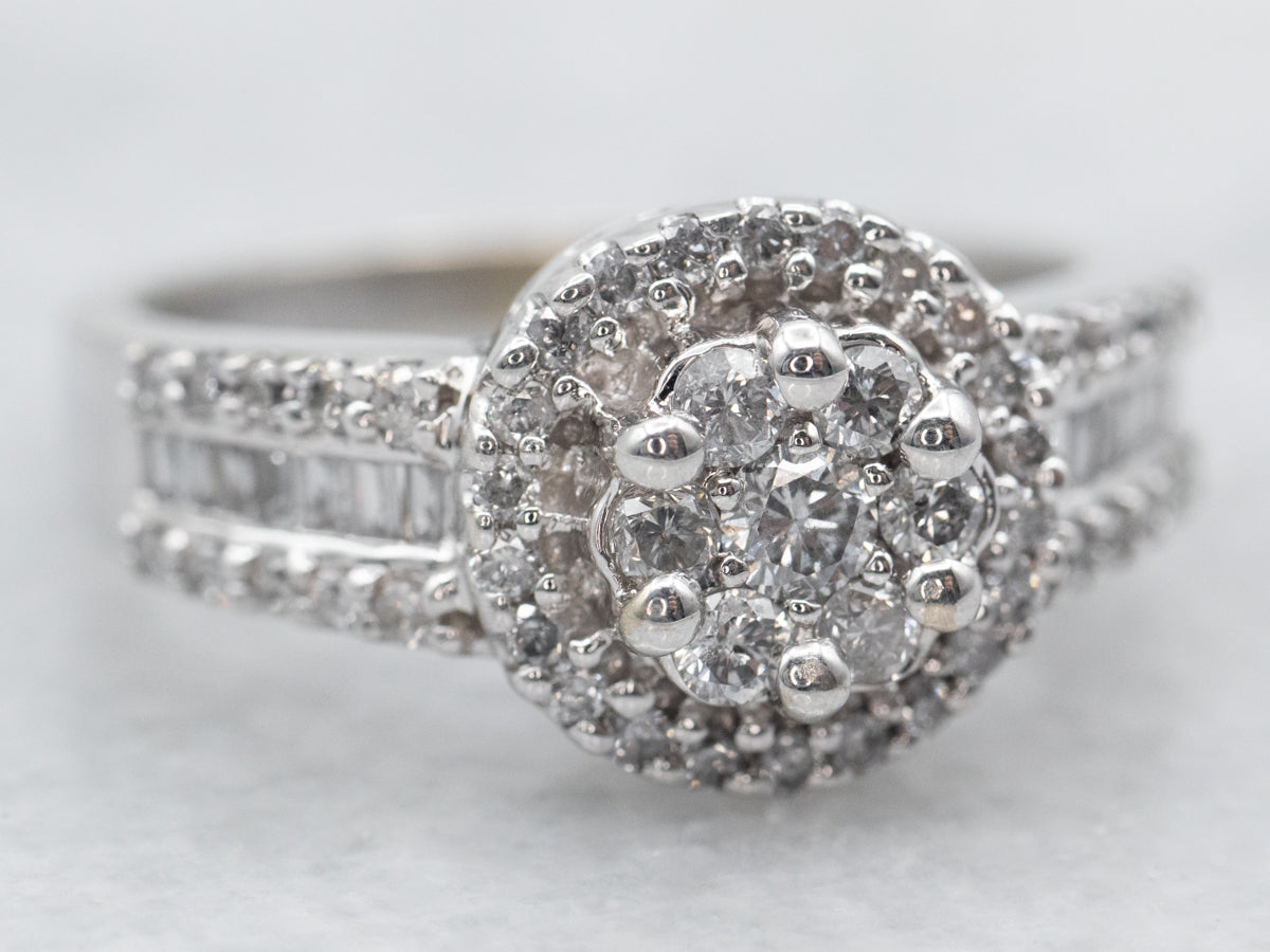 Stunning Diamond Cluster Engagement Ring