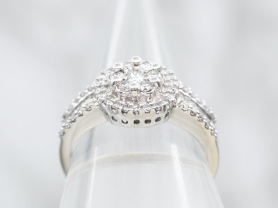 Stunning Diamond Cluster Engagement Ring