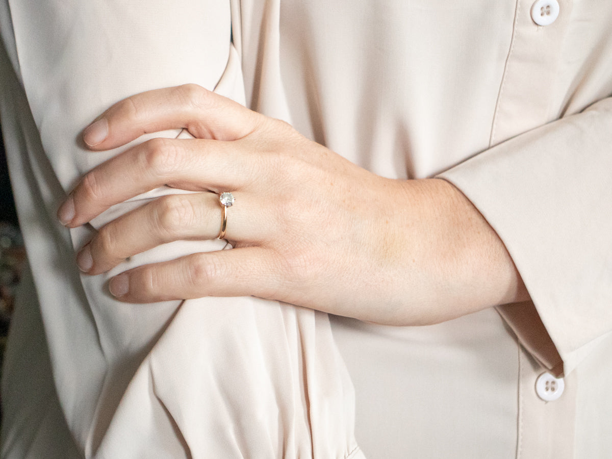 Vintage Diamond Solitaire Engagement Ring