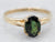 Oval Cut Green Tourmaline Solitaire Ring