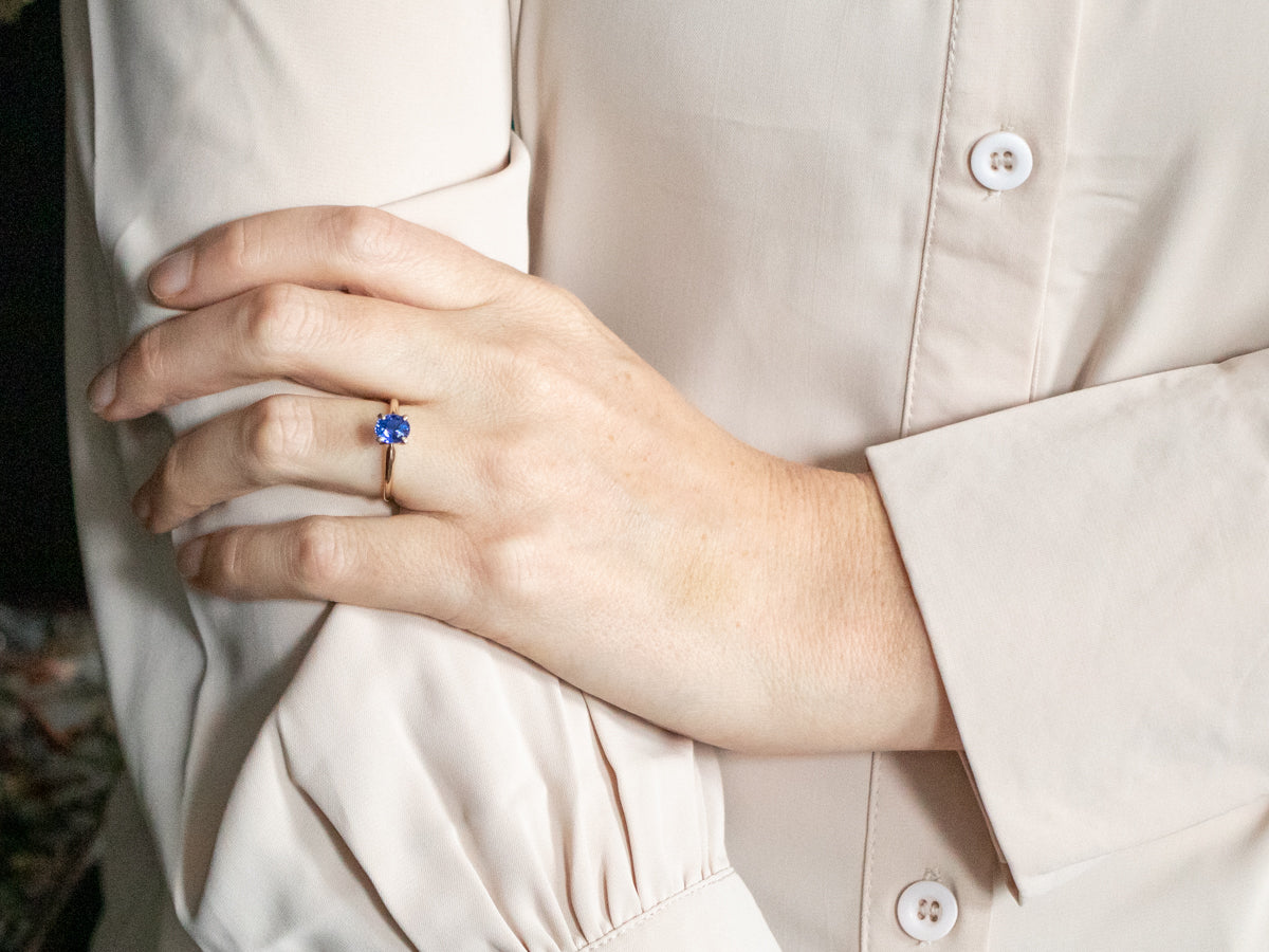 Classic Sapphire Solitaire Engagement Ring
