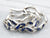 Sterling Silver Lapis and Synthetic Opal Wave Necklace with Lobster Clasp