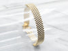 Yellow Gold Mesh Link Bracelet with Box Clasp