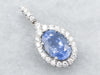 Stunning Sapphire and Diamond Halo Pendant