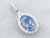 Stunning Sapphire and Diamond Halo Pendant