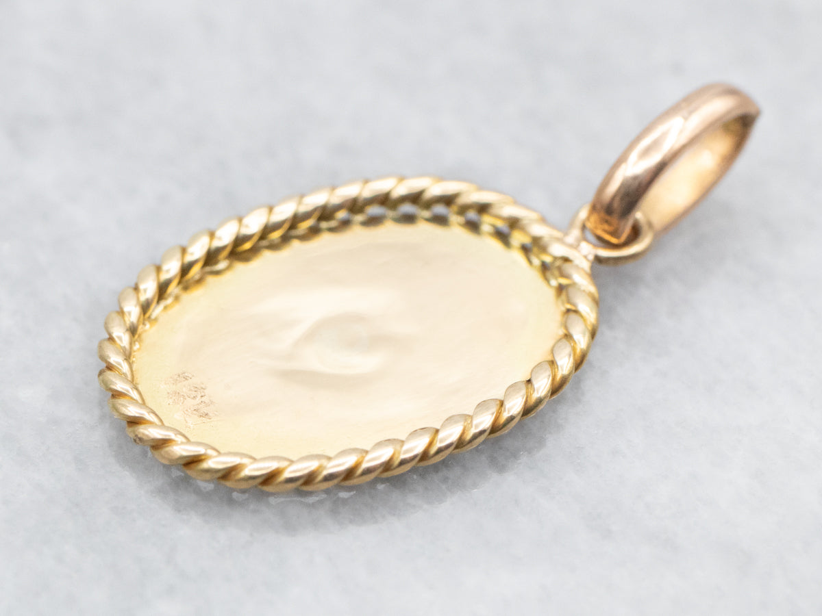 Upcycled 18-Karat Gold Cufflink Pendant